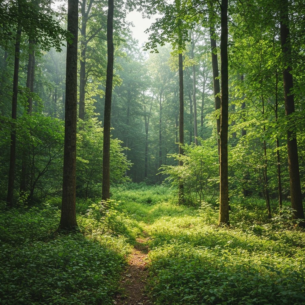 Natural environment with lush greenery